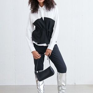 OAK + FORT BUSTIER LAYERED POPLIN SHIRT